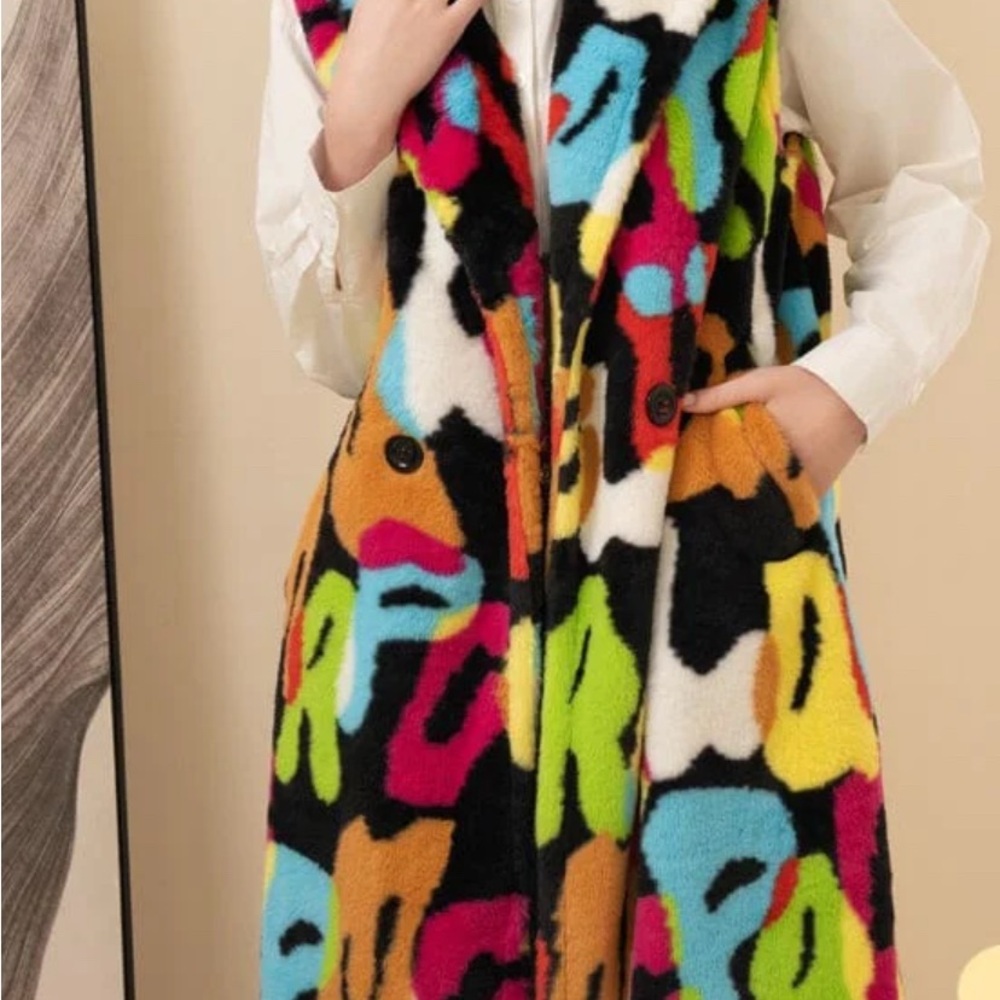 Diva Multicolor Graphic Vest